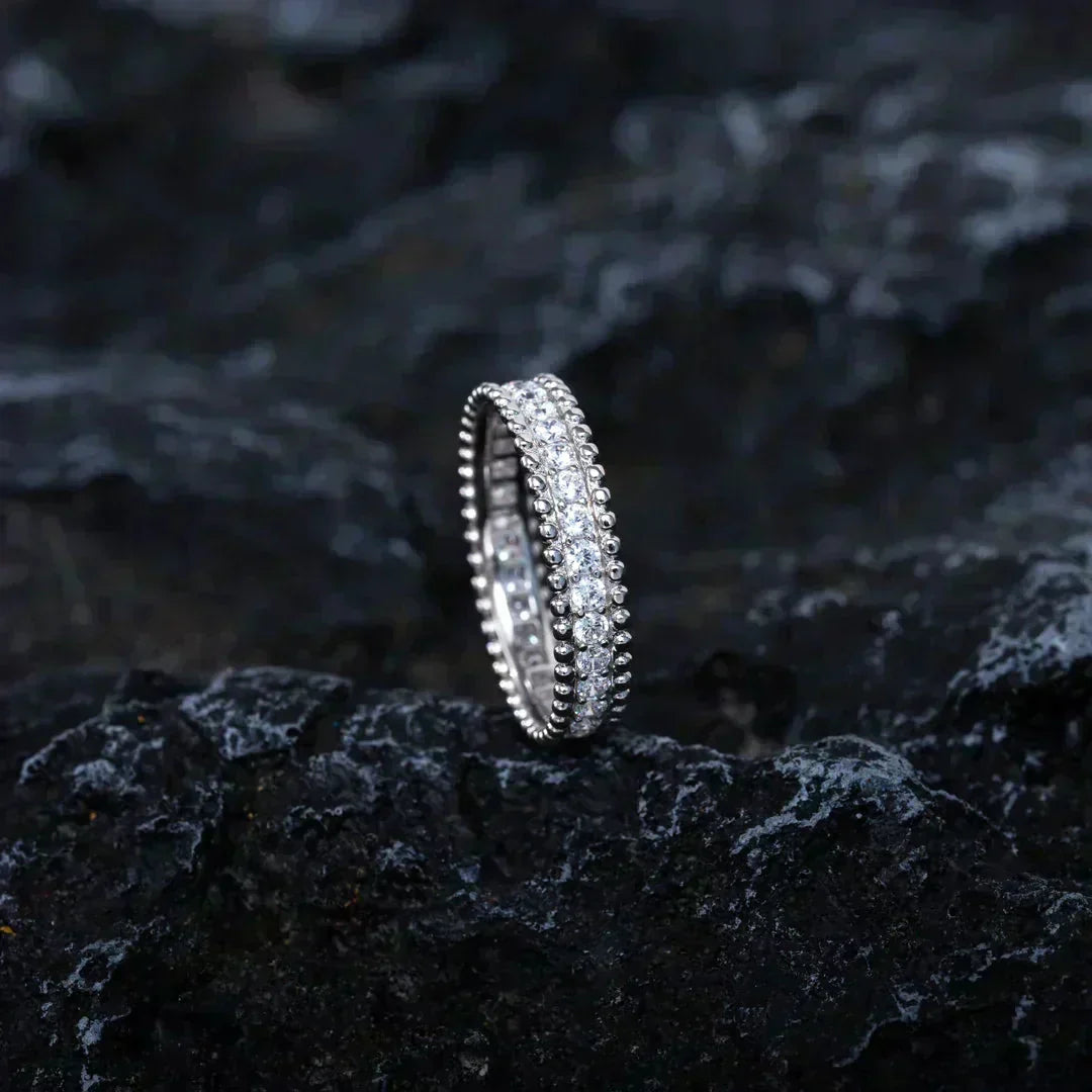 [GALE]PERLEE DIAMOND SILVER RING