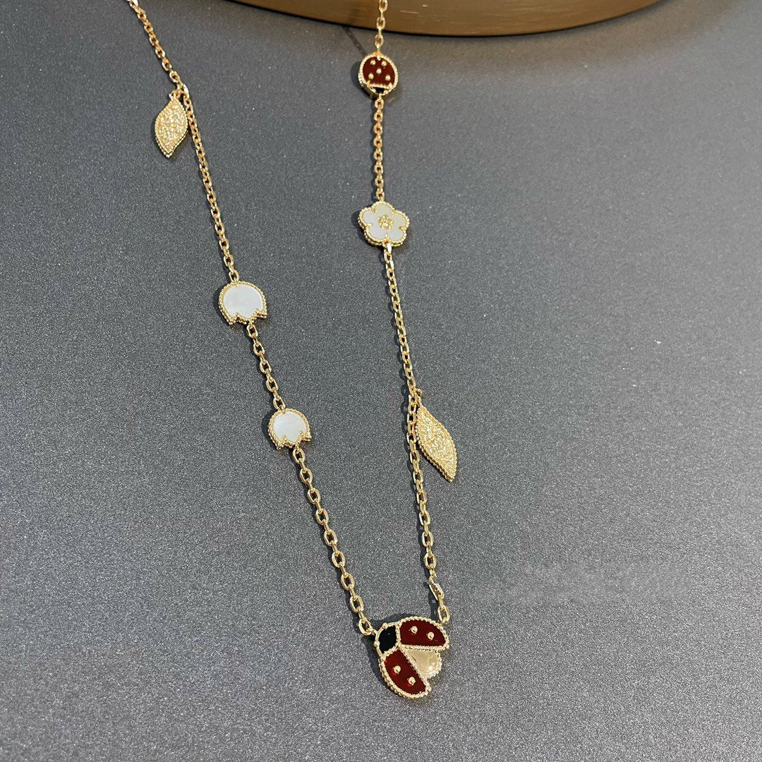 [GALE]LUCKY SPRING 15 MOTIFS GOLD NECKLACE