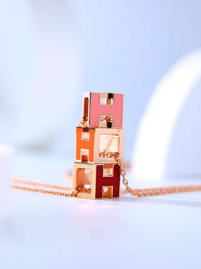 [GALE]H CAGE PINK GOLD NECKLACE