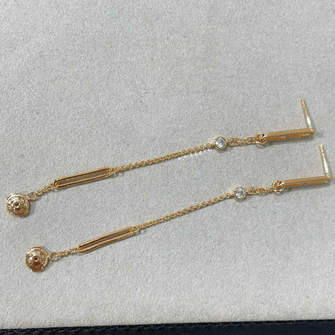 [GALE]CHAINE CHAOS DIAMOND DROP EARRINGS
