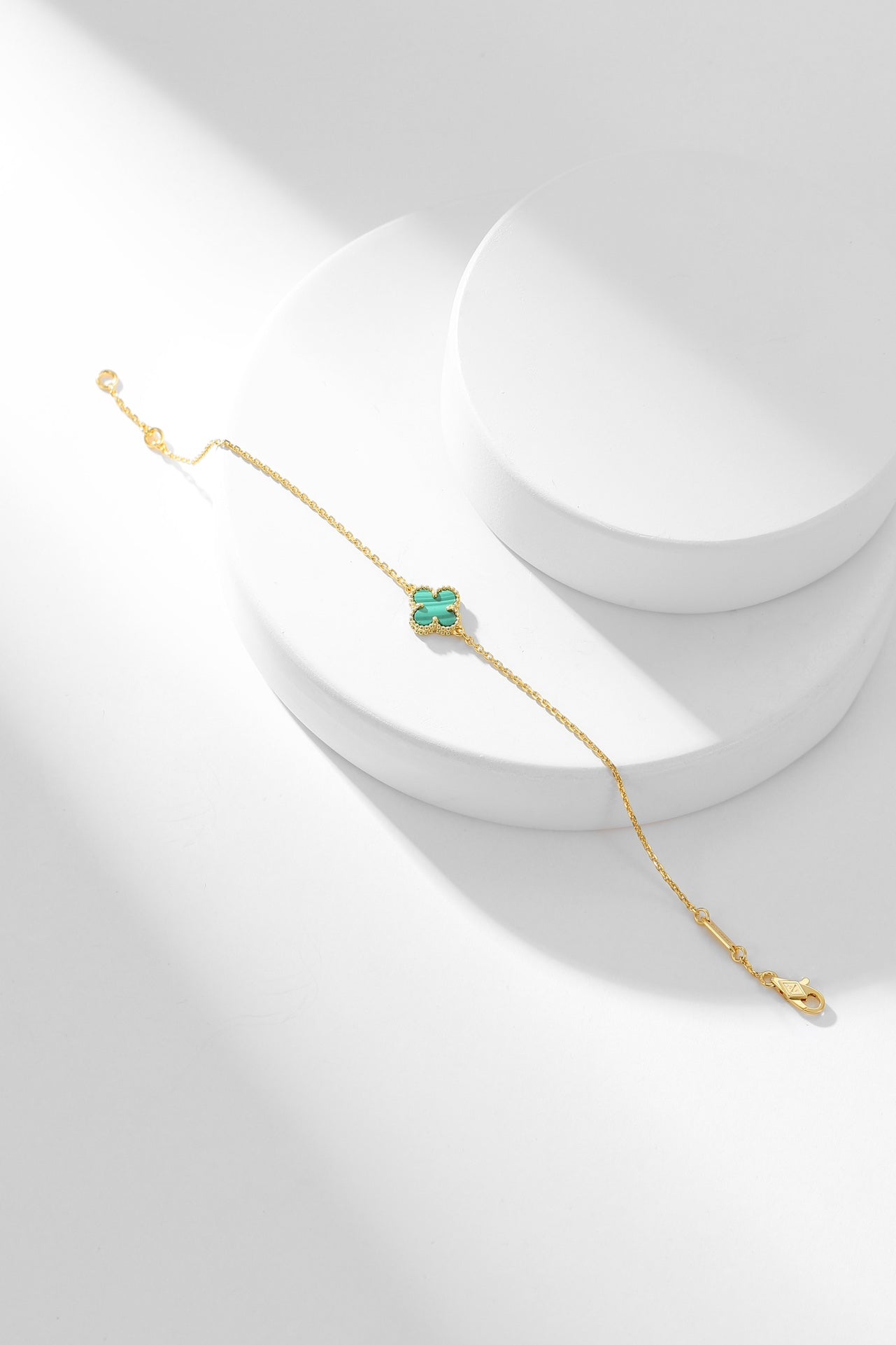 [GALE]CLOVER BRACELET MALACHITE 1 MOTIF