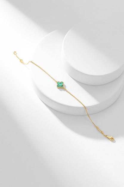 [GALE]CLOVER BRACELET MALACHITE 1 MOTIF