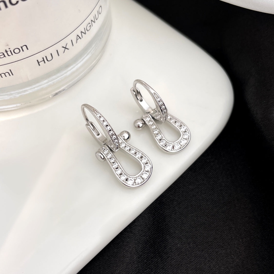 [GALE]FORCE 10 FULL DIAMOND DROP EARRINGS MEDIUM MODEL