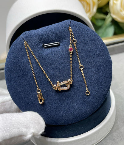 [GALE]FORCE 10 DIAMOND PINK GOLD NECKLACE