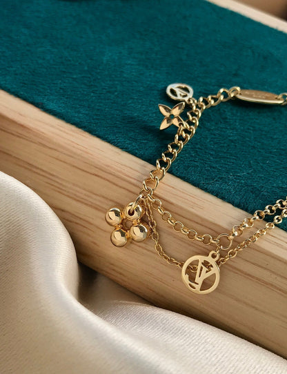 [NOVO]BLOOMING PINK GOLD MOP ARMBAND