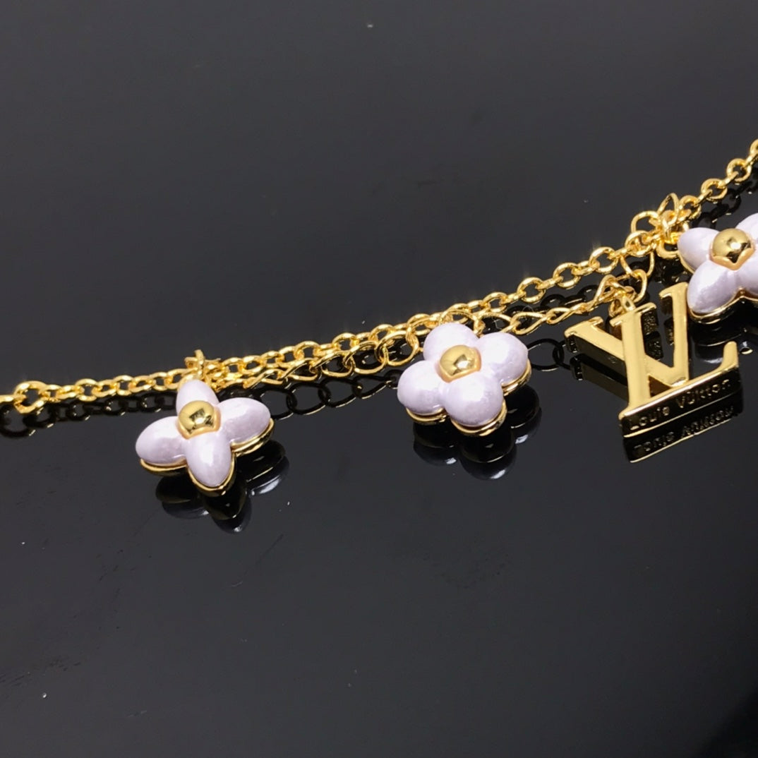 [GALE]LOGO 6 MOTIF STAR AND SUN GOLD BRACELET