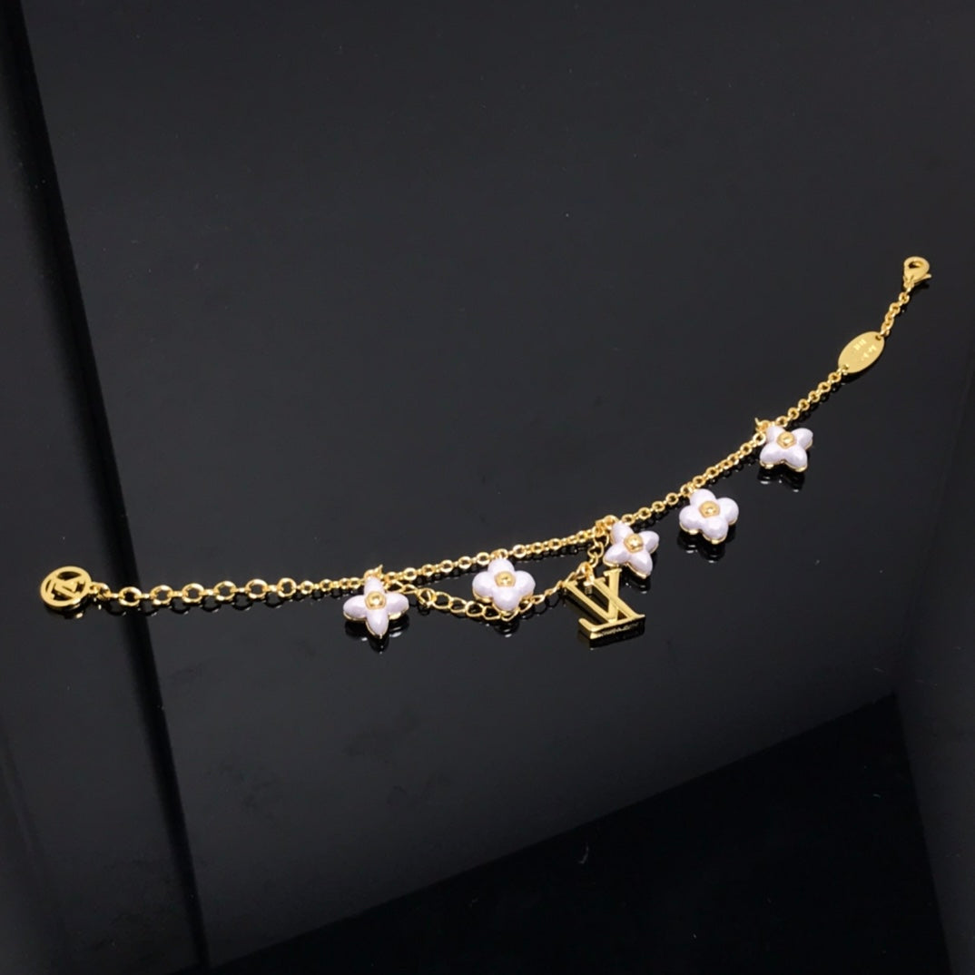 [GALE]LOGO 6 MOTIF STAR AND SUN GOLD BRACELET