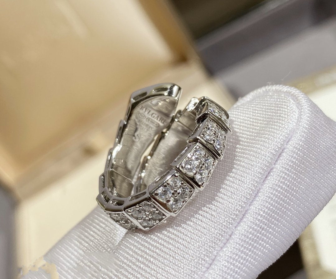 [GALE]SERPENTI RING SILVER DIAMOND PAVED