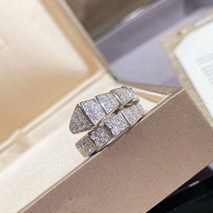 [GALE]SERPENTI RING SILVER DIAMOND PAVED