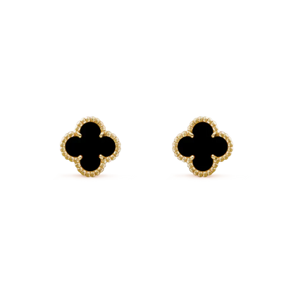 [GALE]CLOVER MINI 9.5MM BLACK MOP EARRINGS