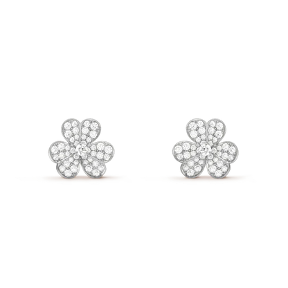 [GALE]CLOVER COMOS DIAMOND EARRINGS SILVER
