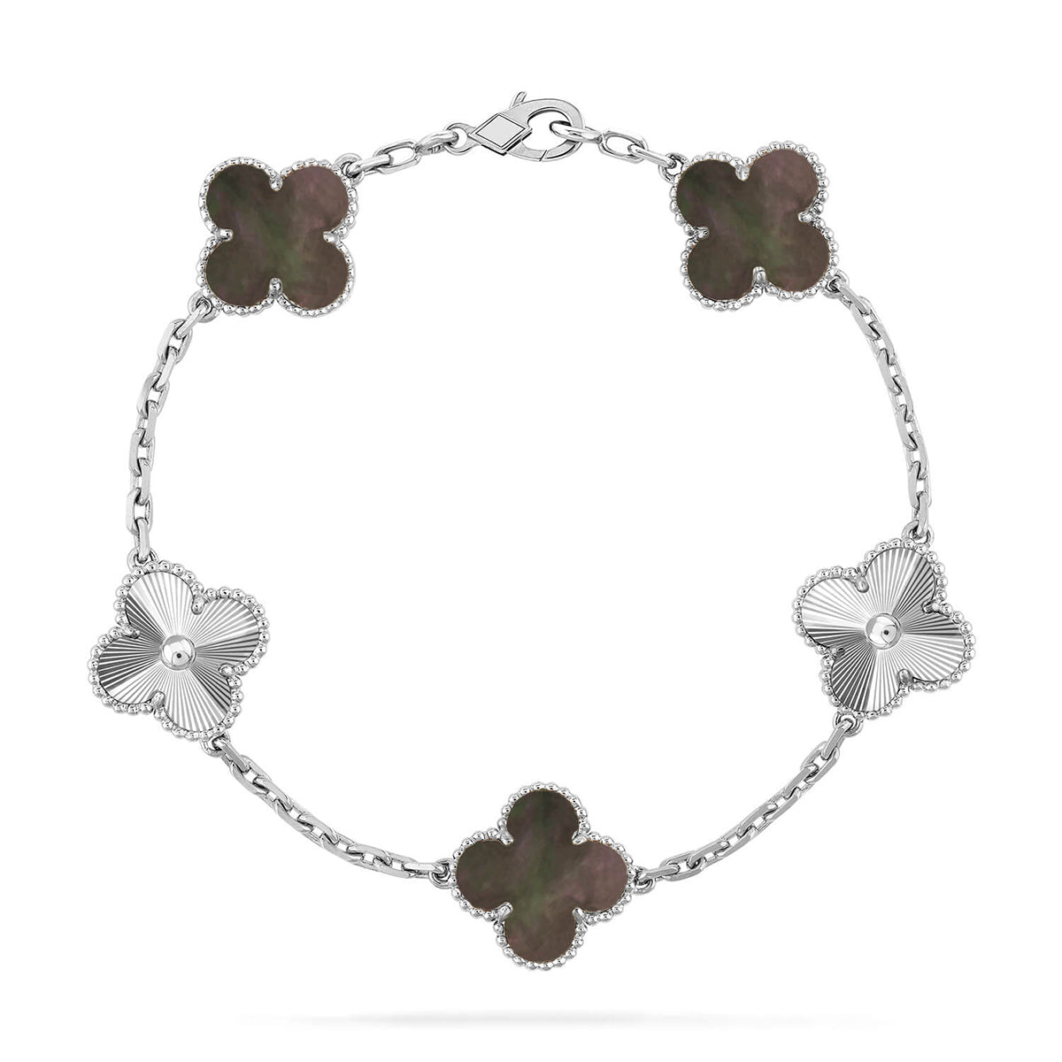 [GALE] CLOVER 5 MOTIF GRAY MOP BRACELET COLLECTION