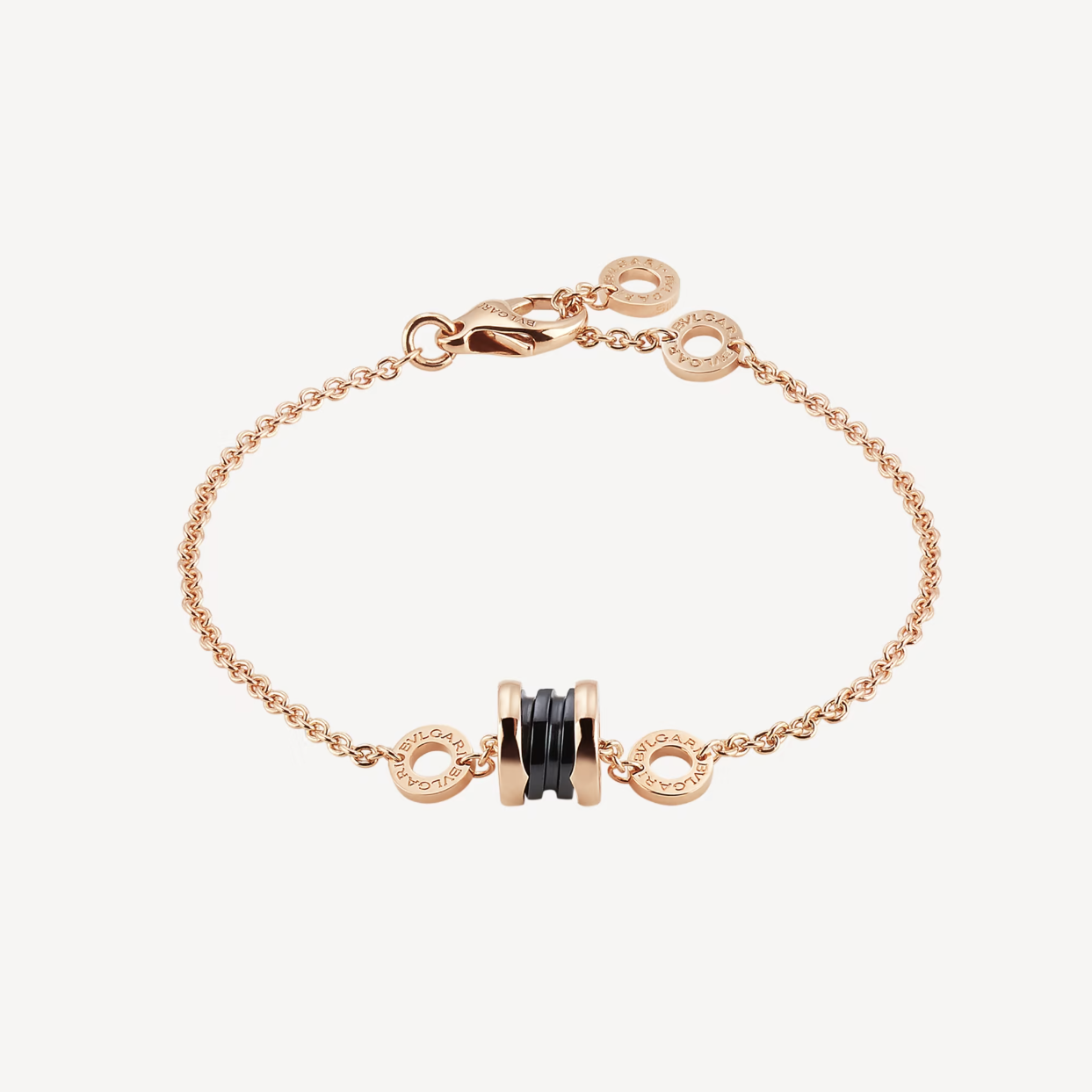 [GALE ]ZERO 1 SOFT PINK GOLD AND BLACK CERAMIC BRACELET
