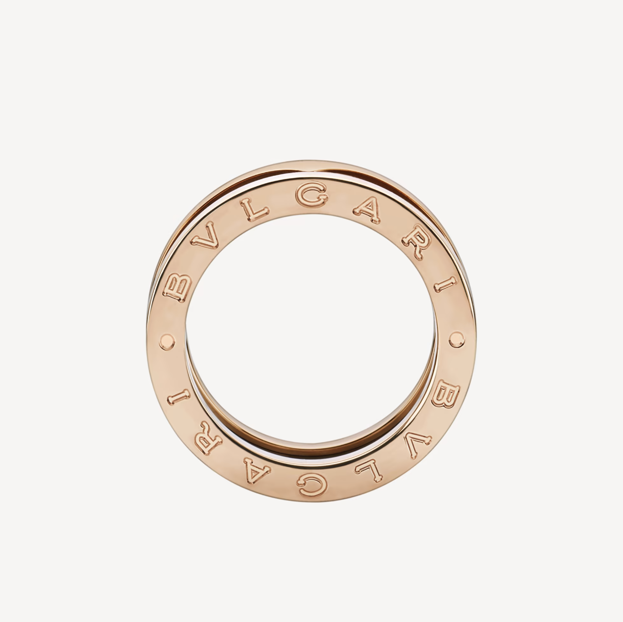 [GALE]ZERO 1 TWO-BAND LOOPS AND BLACK CERAMIC PINK GOLD RING