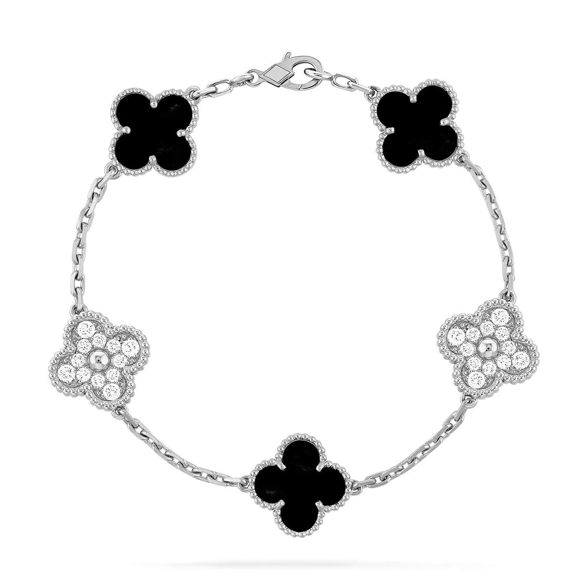 [GALE] CLOVER 5 MOTIF ONYXS BRACELET COLLECTION