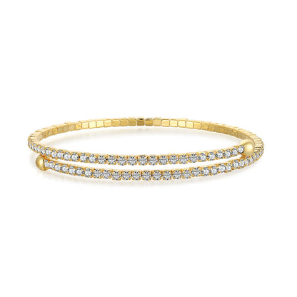 [GALE]Row of Diamonds Round Fashion Bracelet