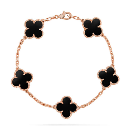 [GALE] CLOVER 5 MOTIF ONYXS BRACELET COLLECTION