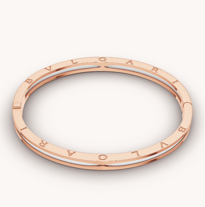 [GALE]ZERO 1 PINK GOLD WITH WHITE CERAMIC BRACELET