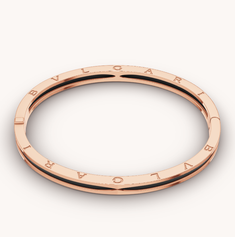 [GALE]ZERO 1 PINK GOLD WITH BLACK CERAMIC BRACELET