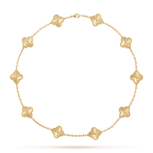 [GALE]CLOVER 10 MOTIFS LASER NECKLACE