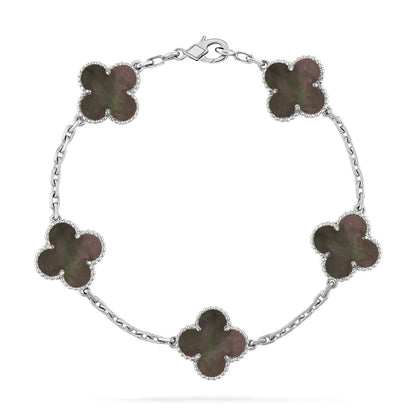 [GALE] CLOVER 5 MOTIF GRAY MOP BRACELET COLLECTION