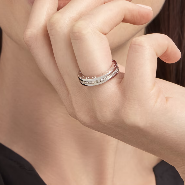 [GALE]ZERO 1 ONE-BAND PAVED DIAMONDS ON THE SPIRAL RING