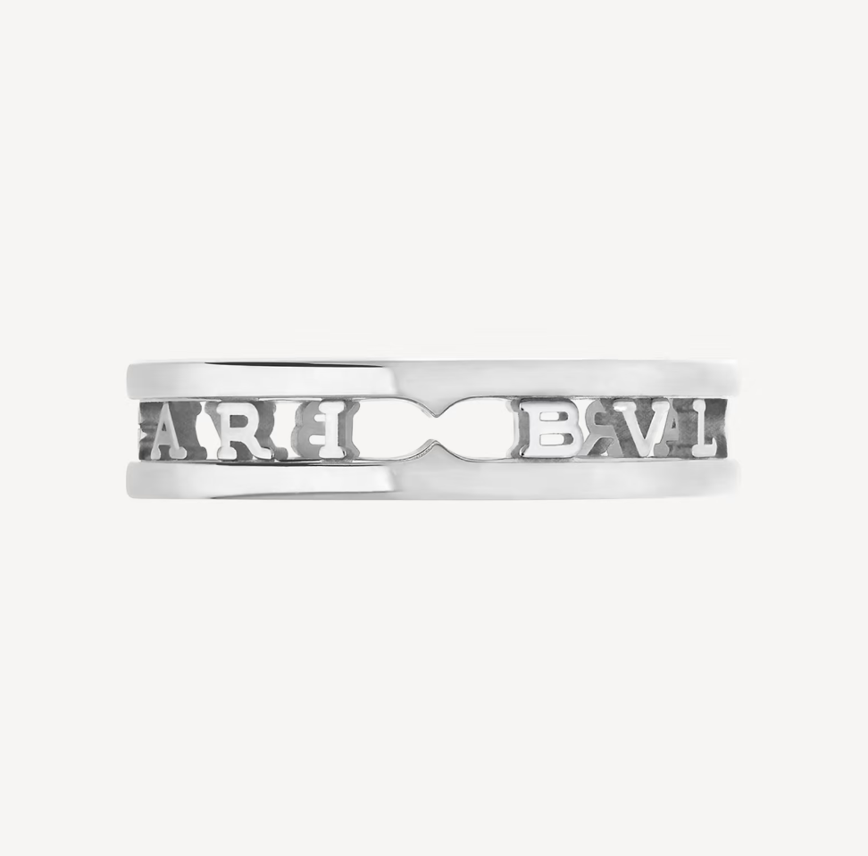 [GALE]ZERO 1 ONE-BAND WITH OPENWORK LOGO SPIRAL RING