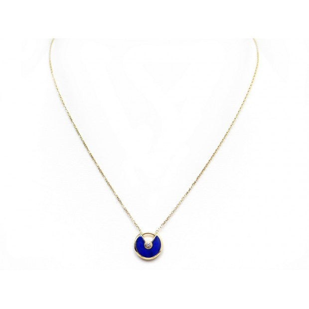 [GALE]AMULETTE ROSE GOLD AGATE NECKLACE