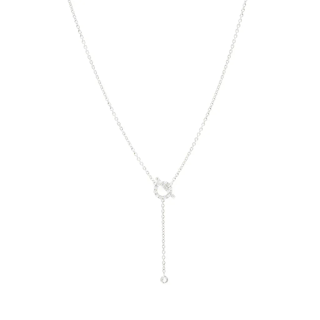 [GALE]FINESSE SILVER DIAMOND NECKLACE