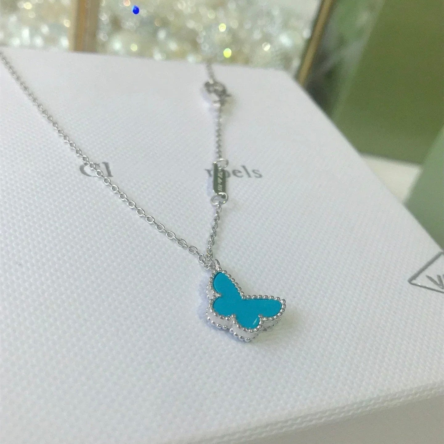 [GALE]BUTTERFLY TURQUOISE BUTTERFLY BRACELET SILVER