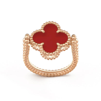 [NOVO]CLOVER RIVERSIBLE RING AUS ROSA GOLD 