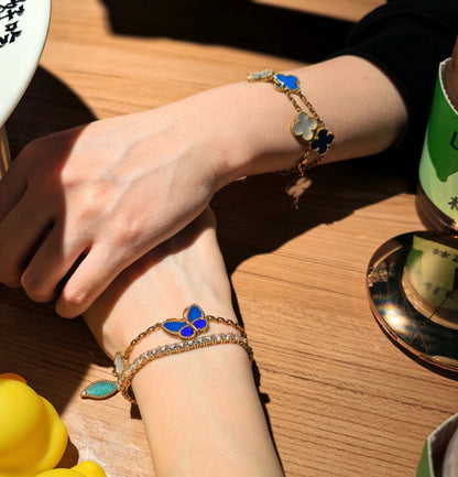 [GALE]LUCKY SPRING BUTTERFLY 5 MOTIF BRACELET