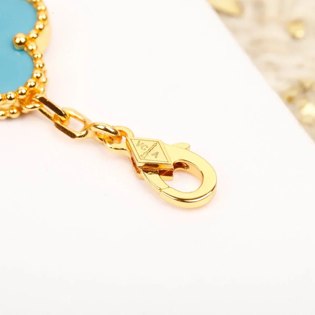 [GALE] CLOVER 5 MOTIF TURQUOISE BRACELET COLLECTION