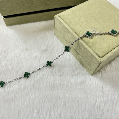 [GALE]CLOVER 6 MOTIF MALACHITE BRACELET