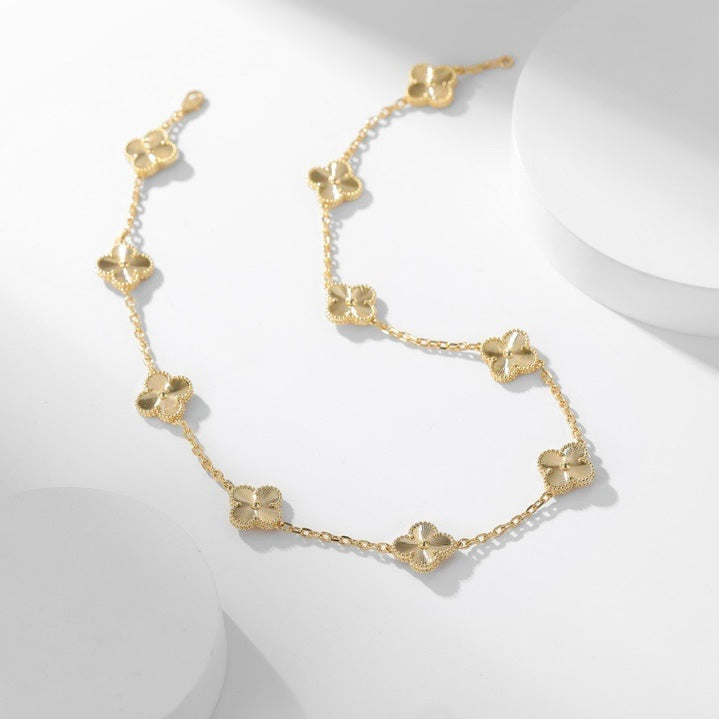 [GALE]CLOVER 10 MOTIFS LASER NECKLACE