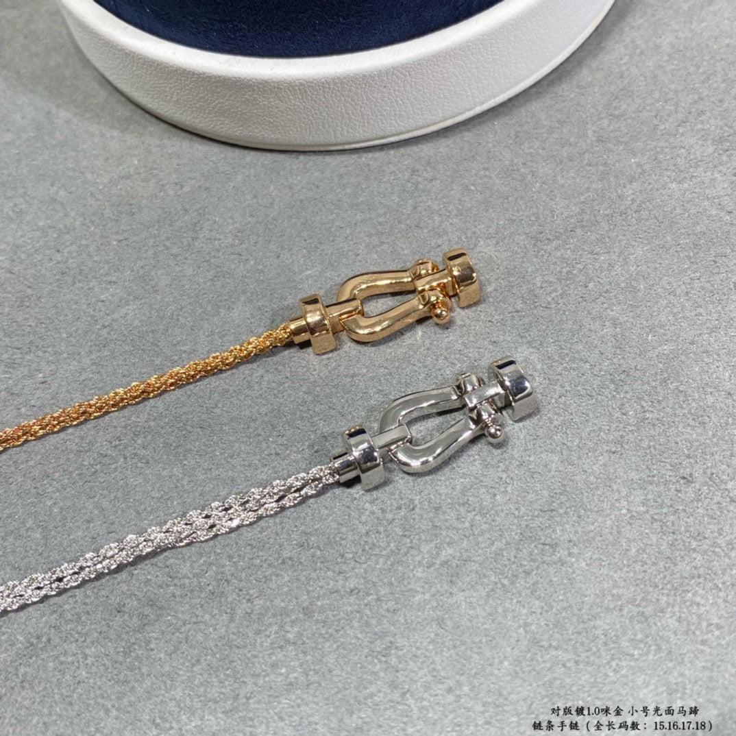 [GALE]FORCE SMALL HORSESHOE  DIAMOND CHAIN ROPE BRACELET