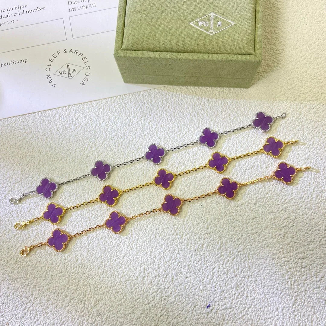 [GALE] CLOVER 5 MOTIF VIOLET BRACELET COLLECTION