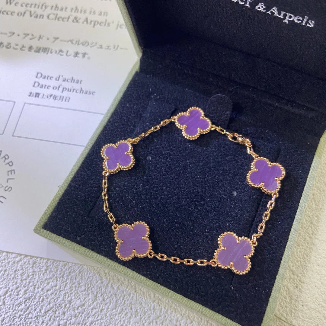 [GALE] CLOVER 5 MOTIF VIOLET BRACELET COLLECTION