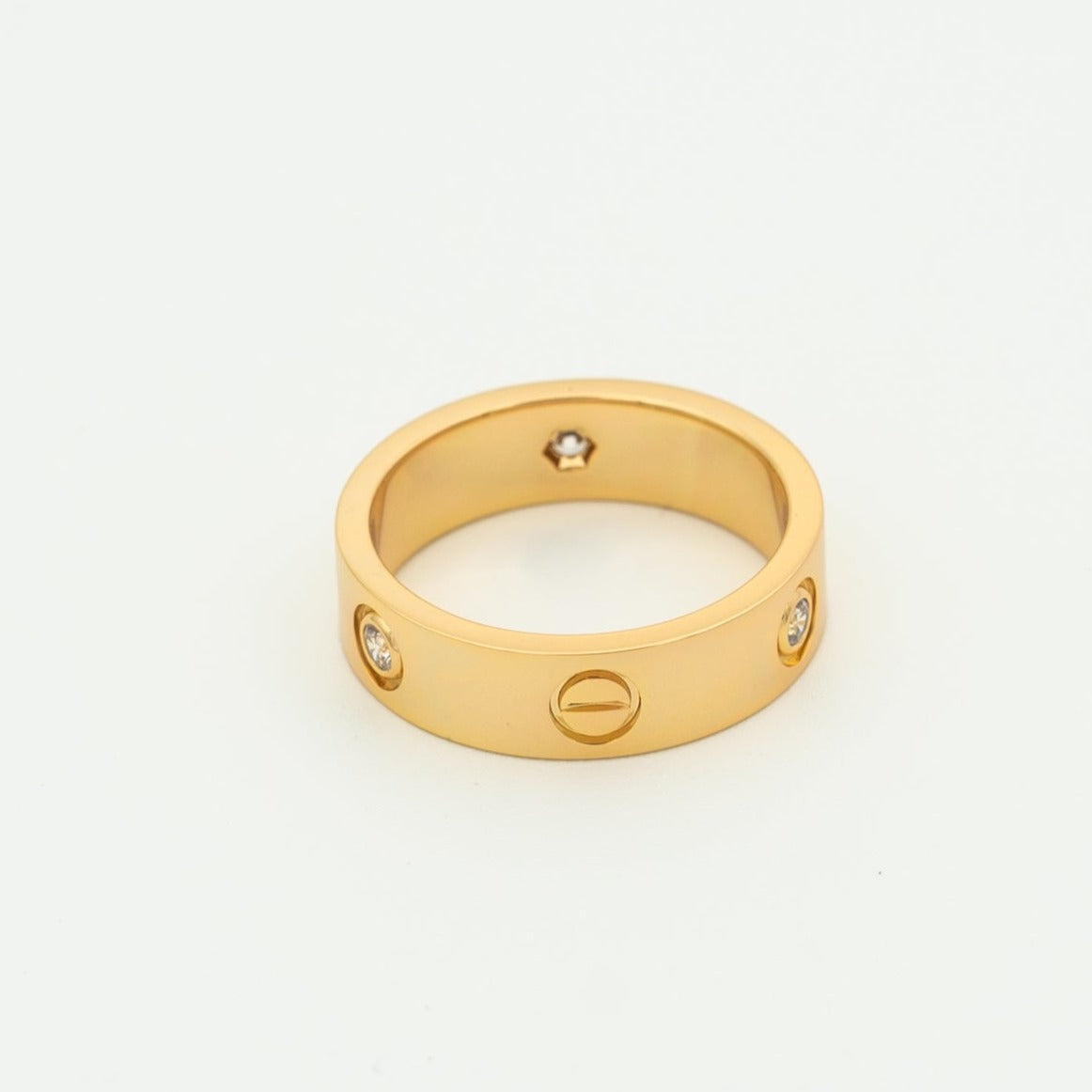 [NOVO] Liebesring 5,5 mm, 3 Diamanten, Roségold
