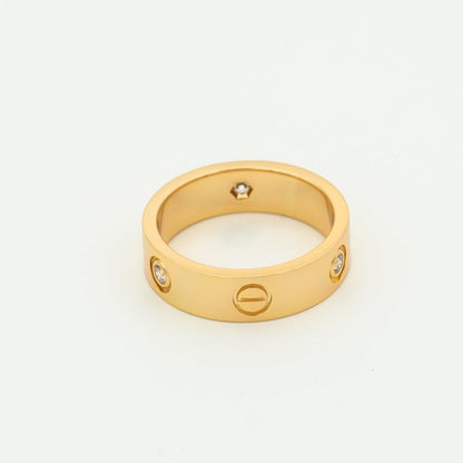 [NOVO] Liebesring 5,5 mm, 3 Diamanten, Roségold