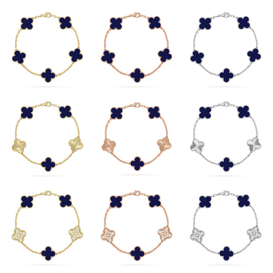 [GALE]CLOVER 5 MOTIF LAPIS LAZULI BRACELET COLLECTION