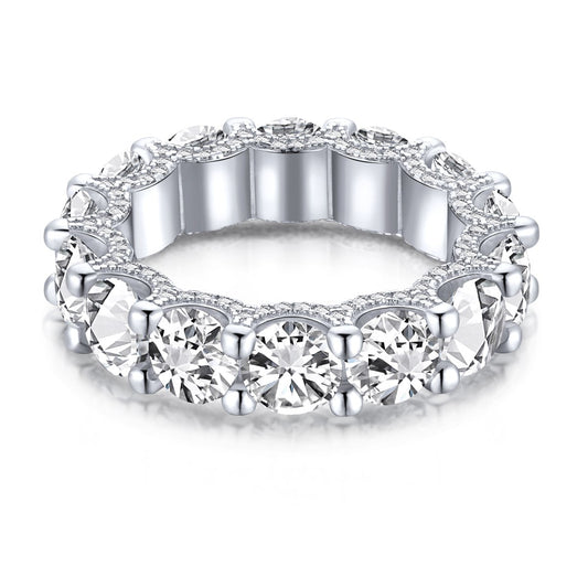 [GALE]Gorgeous Round Cut Tennis Ring