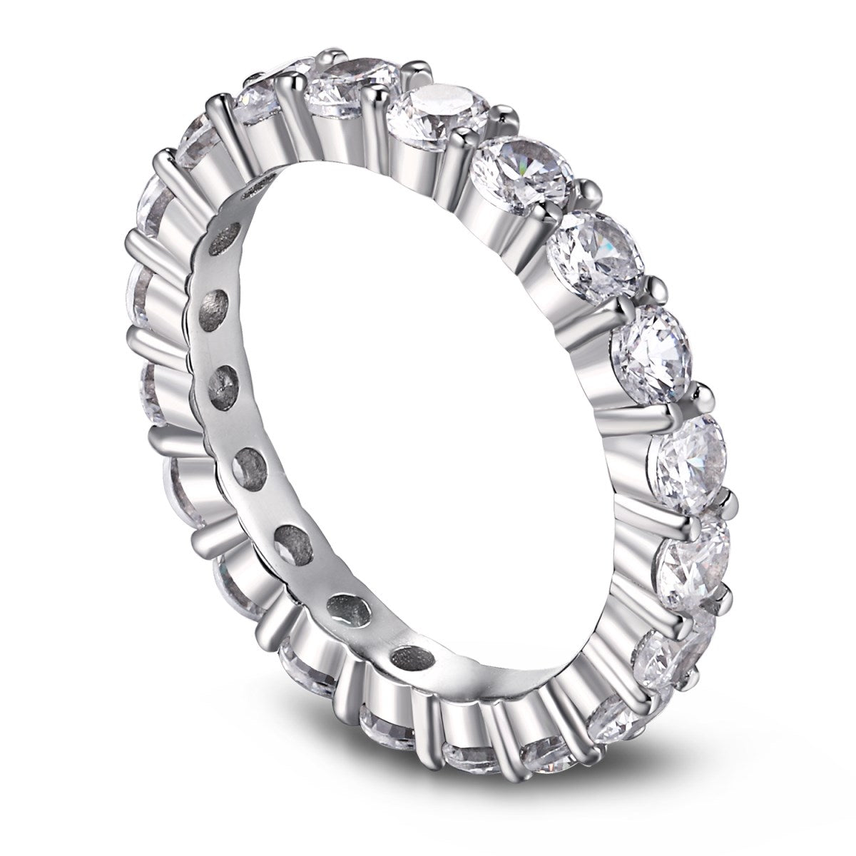 [GALE]Sparkling Round Cut Tennis Ring