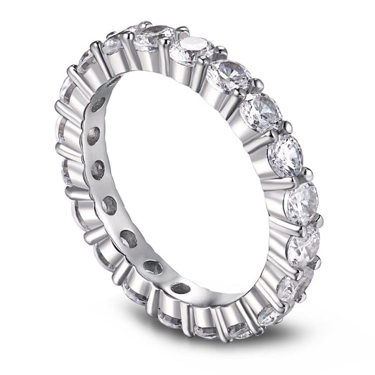[GALE]Sparkling Round Cut Tennis Ring