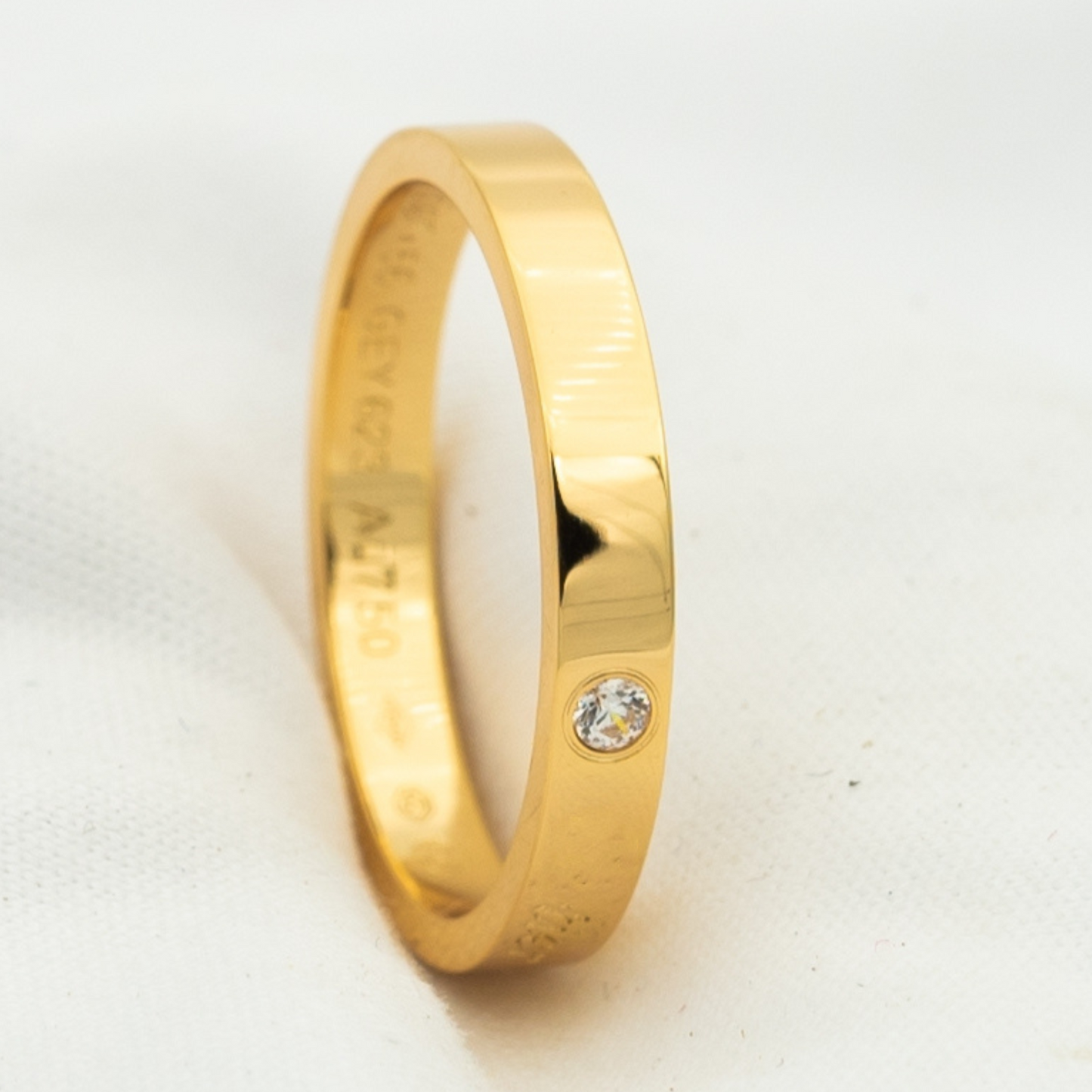 [GALE]LOVE RING 4MM 1 DIAMOND