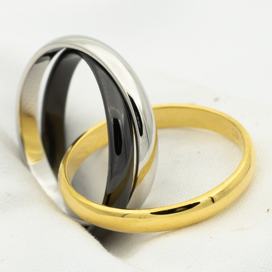 [GALE]TRINITY RING BLACK GOLD SILVER