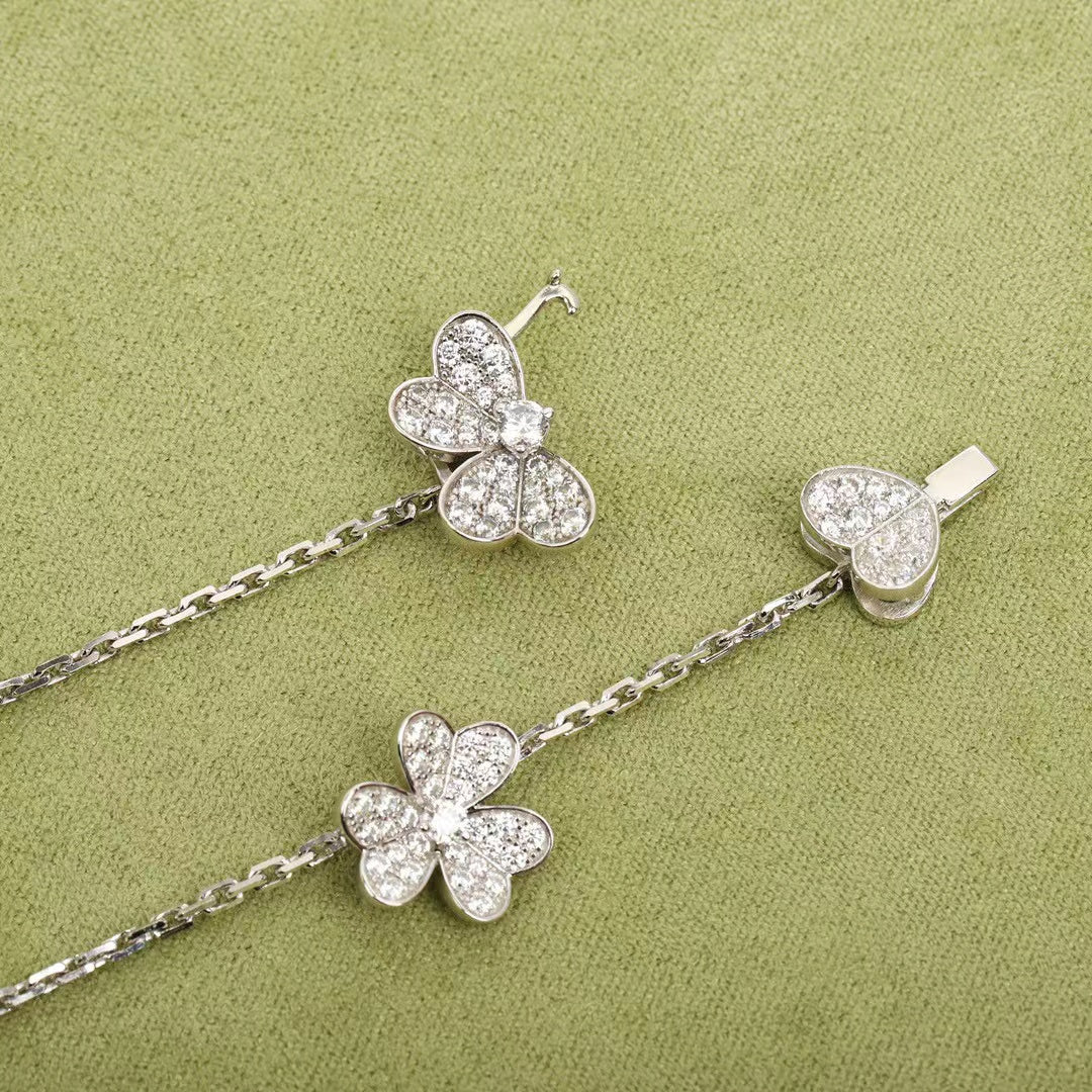 [GALE]FRIVOLE SILVER 9 FLOWERS NECKLACE