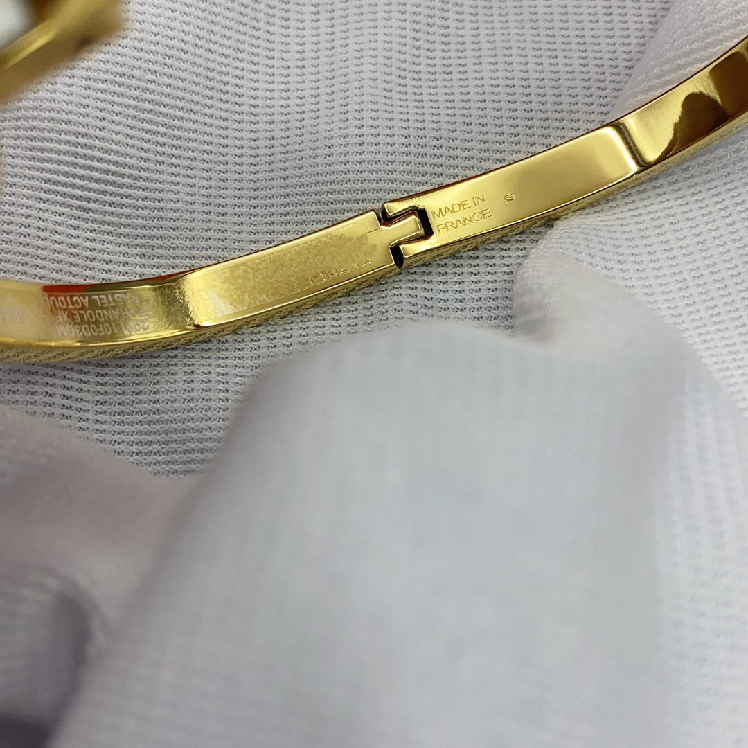 [GALE]CLASSIC HM CLIC WHITE 8MM ENAMEL BRACELET
