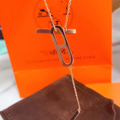 [GALE]HM NECKLACE PLATINUM ROSE GOLD DIAMOND