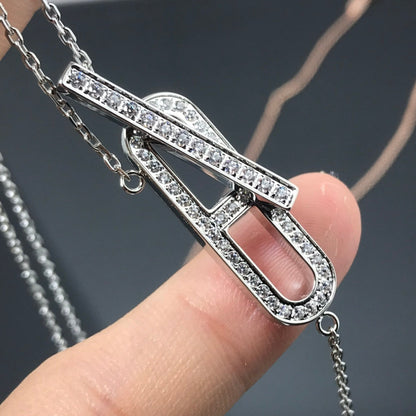 [GALE]HM NECKLACE PLATINUM ROSE GOLD DIAMOND